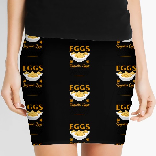 Funny Deviled Eggs Designs For Deviled Egg Lover Women's Mini Skirts