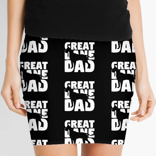 Great Dane Dad Women's Mini Skirts Great Dane Father Dog Dad