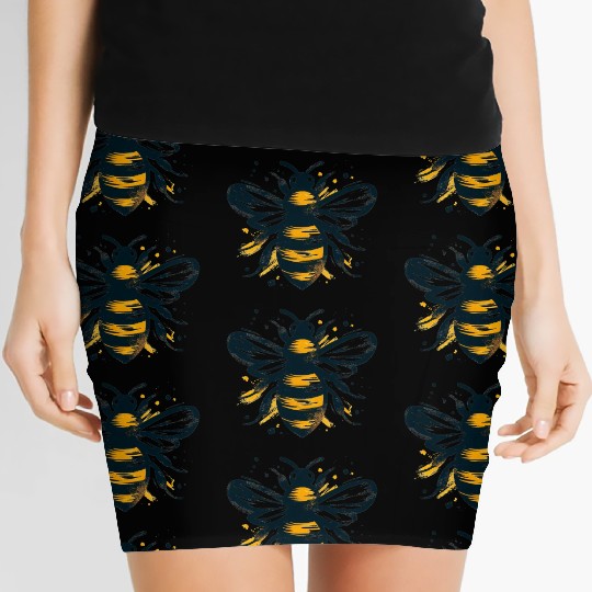 Honey Bee Insect Art 1 Women's Mini Skirts