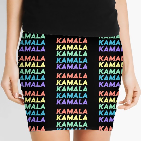 Kamala Harris Election 2024 Rainbow Typography Women's Mini Skirts