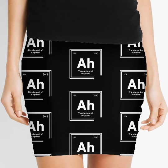 The Element of Surprise - Clever Chemistry Design Women's Mini Skirts