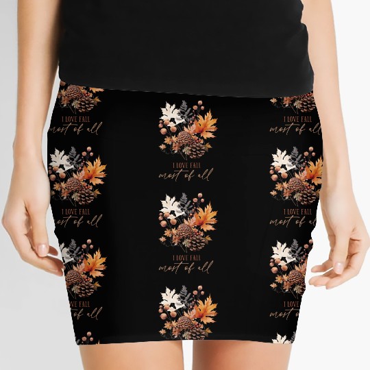 Autumn Flowers Women's Mini Skirts