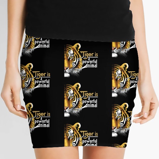 Graphics "Tiger" design best for tiger lover Women's Mini Skirts