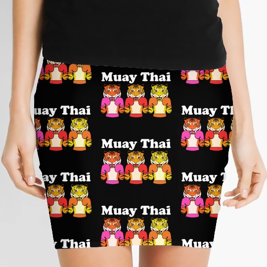 Thai Boxing Martial Arts Tiger Muay Thai Coach Women's Mini Skirts