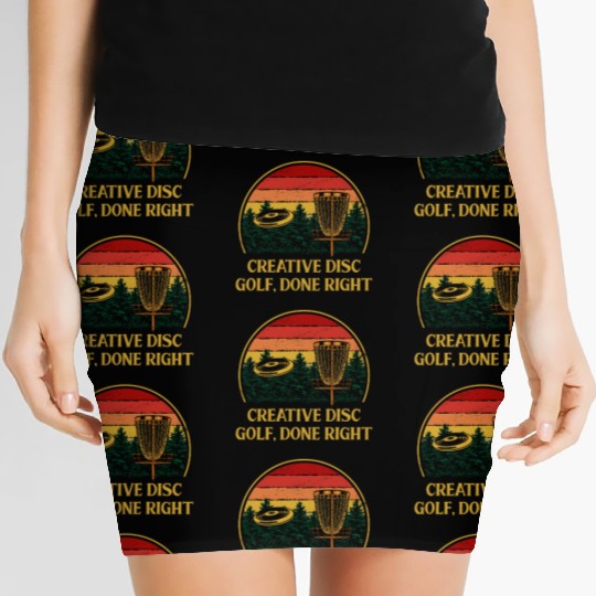 Creative Disc Golf Done Motivational Quote Golfer Women's Mini Skirts