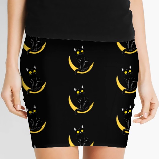Black Cat Magic Women's Mini Skirts