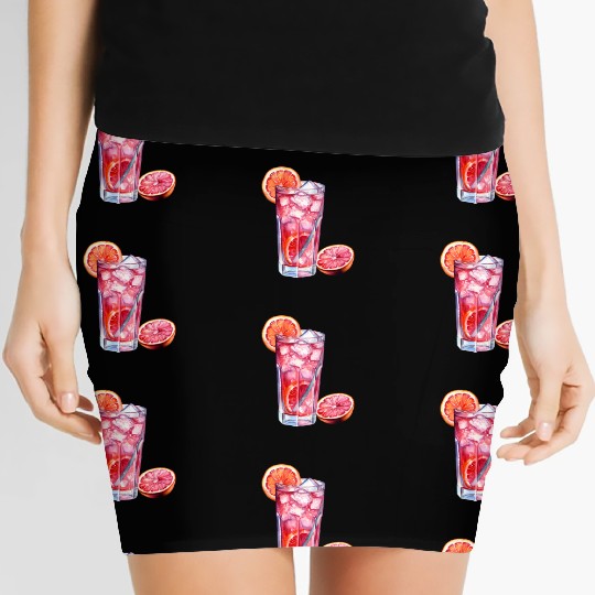 Grapefruit Citrus Cocktail Women's Mini Skirts