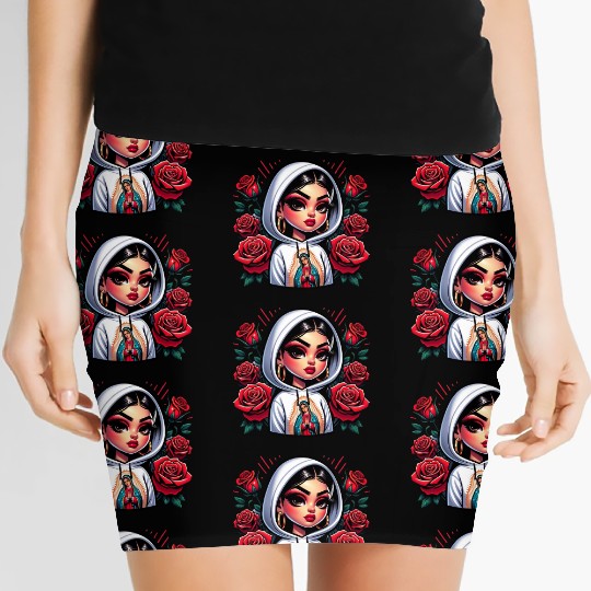 Virgen de Guadalupe Our Lady of Guadalupe Women's Mini Skirts