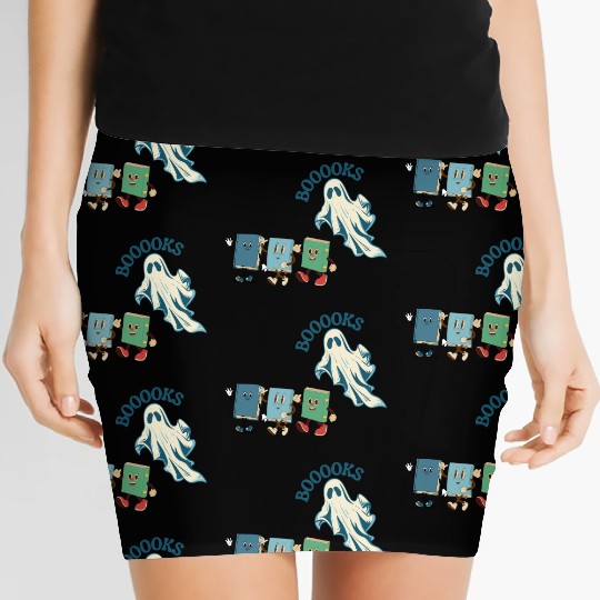 Ghost and Booooks! Women's Mini Skirts