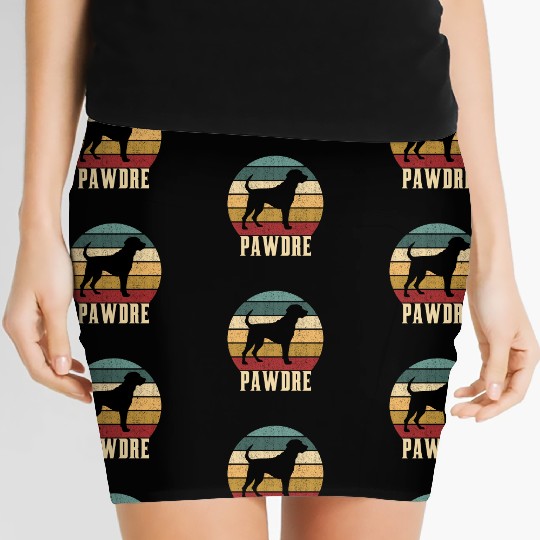 Pawdre Funny Best Dog Dad Ever Funny dog dad Women's Mini Skirts