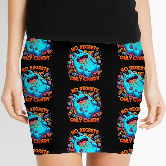 Disneyland Stitch Halloween No Regrets Only Candy Women's Mini Skirts