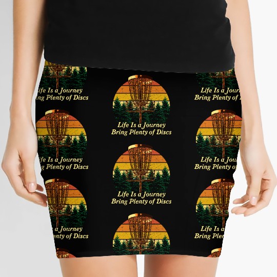 Bring Plenty of Discs Positive Quotes Disc Golf Po Women's Mini Skirts