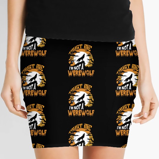 Trust Me I'm Not a Werewolf Halloween Women's Mini Skirts