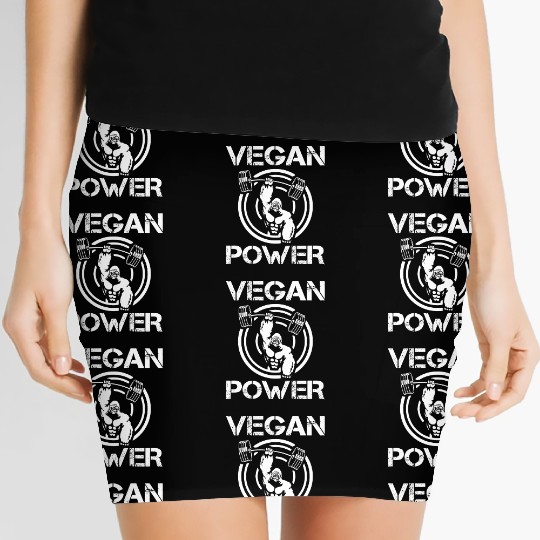 Monkey Chimpanzee Vegan Power Gorilla Women's Mini Skirts