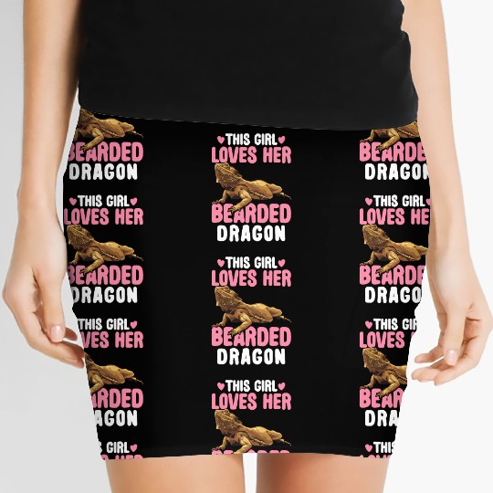This Girl Loves Her Bearded Dragon Lizard Lover Women's Mini Skirts