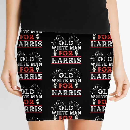 Old White Man For Harris, US 2024 Election Design Women's Mini Skirts