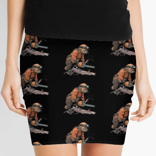Beaver Lumberjack Chainsaw Women's Mini Skirts