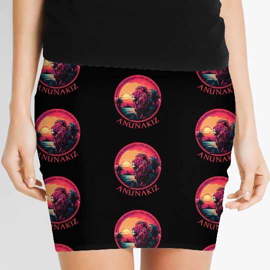 Anunakiz Lion of Ishtar’s Horizon Women's Mini Skirts