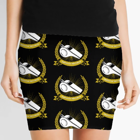 Freestyle Ski Coach Skiing Funny Freestyle Skier H Women's Mini Skirts