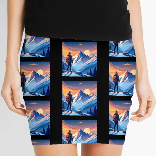 Mountain Hiking Adventure Women's Mini Skirts