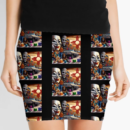 New Mexico Zia Symbol Women's Mini Skirts