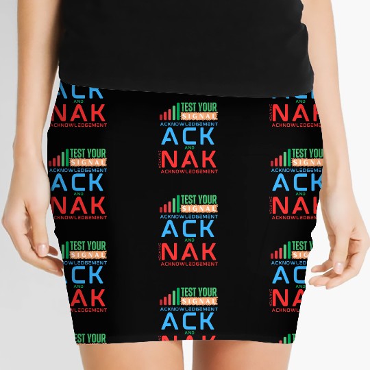 Acknowledgement ACK and NAK in Data Networking Women's Mini Skirts
