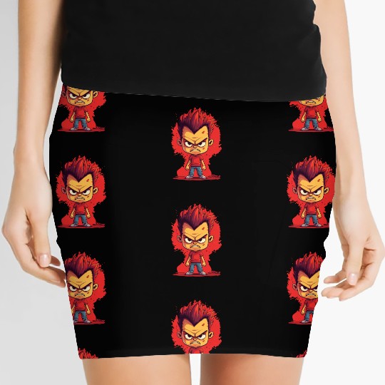Funny Angry School Boy Women's Mini Skirts
