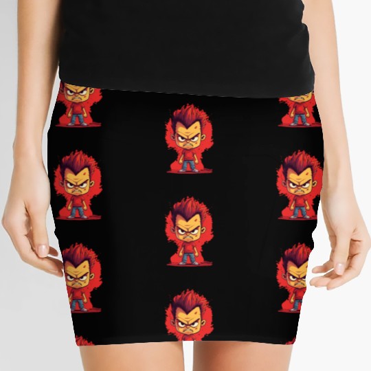 Funny Angry School Boy Women's Mini Skirts