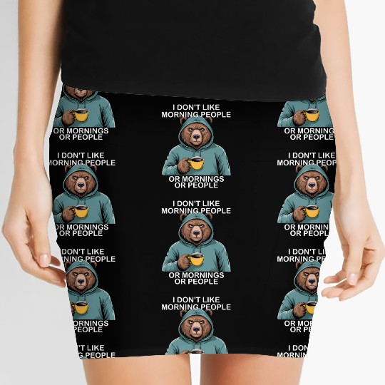 Funny Bear Grizzly Women's Mini Skirts