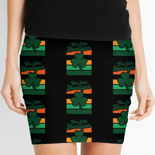 St Patricks Day Wee Little Hooligan Funny Women's Mini Skirts