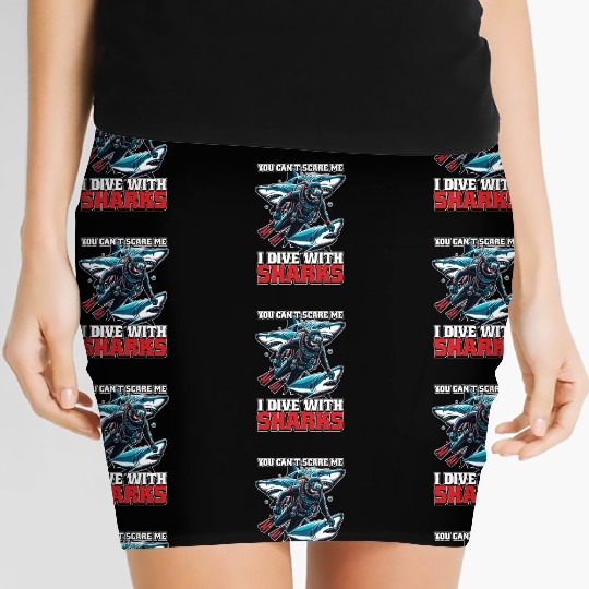 Scuba Diving You Can't Scare Me Snorkeling Swimmer Women's Mini Skirts