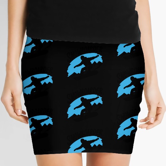 Snowboard Snowboarder Snowboarding Winter Sports Women's Mini Skirts