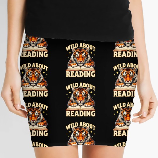 Wild About Reading Tiger Women's Mini Skirts