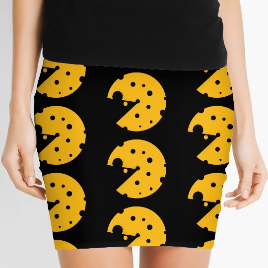 Cheese or a mouse in this fun optical illusion Women's Mini Skirts