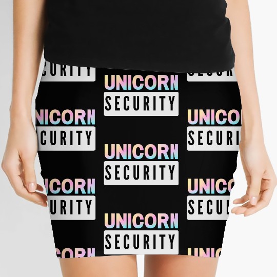 Unicorn Security - Mom Dad Daughter Adult Kids Women's Mini Skirts