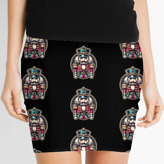 Traditional Nutcracker For Christmas Women's Mini Skirts