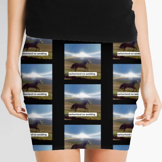 horse switzerland no wedding Women's Mini Skirts
