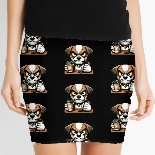 Angry Dog and Coffee Women's Mini Skirts