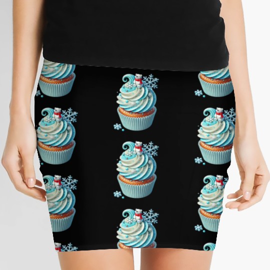Christmas ice cream, Merry Christmas Women's Mini Skirts