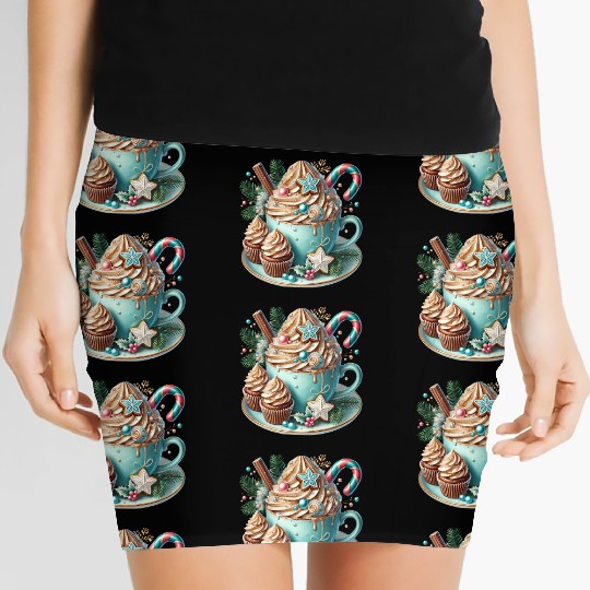 Christmas ice cream, Coquette Chistmas Women's Mini Skirts