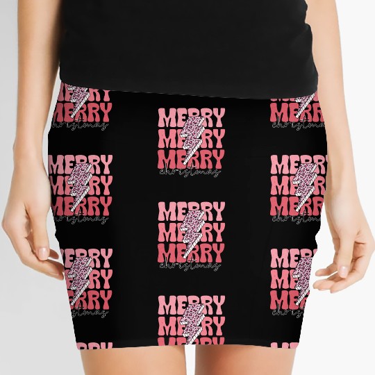 Merry Christmas, Christmas Retro Women's Mini Skirts