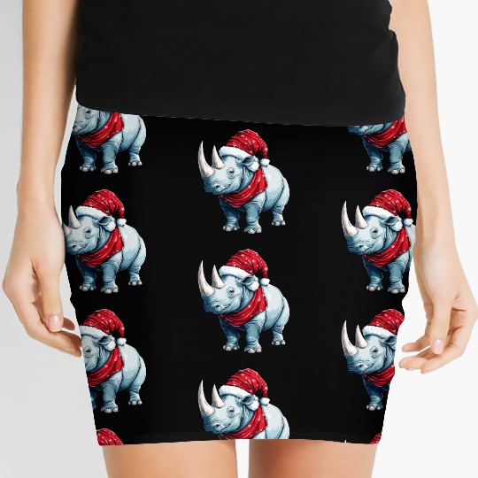 Rhinos Christmas Women's Mini Skirts