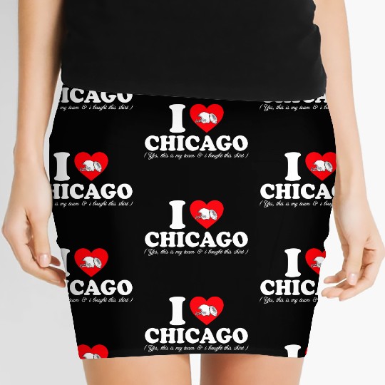 Groovy I Love CHICAGO Women's Mini Skirts