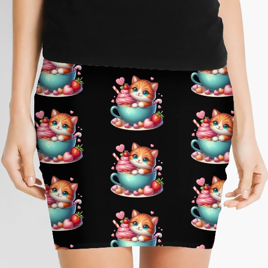 Valentines Day, Valentine Retro Women's Mini Skirts