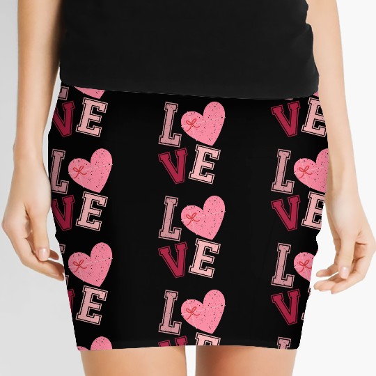 Valentine Day, Valentine Retro Women's Mini Skirts