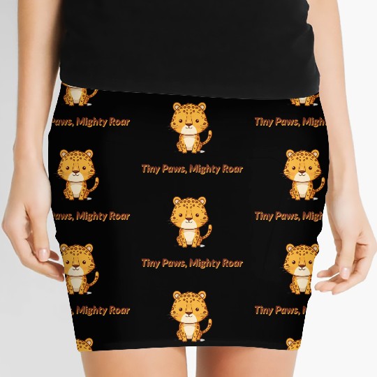 Tiny Paws Mighty Roar Jaguar Women's Mini Skirts