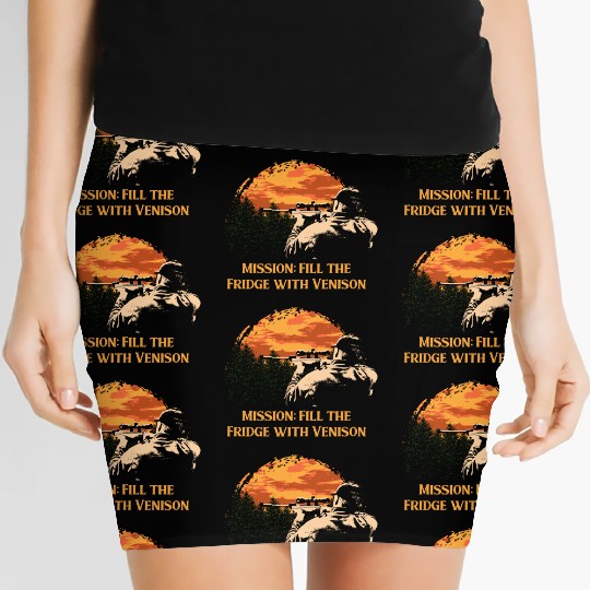 Fill Fridge with Venison Deer Hunting Elk Hunter Women's Mini Skirts