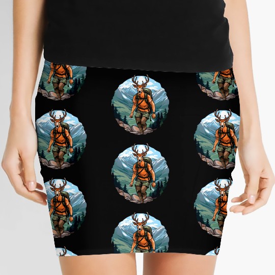 Deer hiking / mountaineering deer Women's Mini Skirts