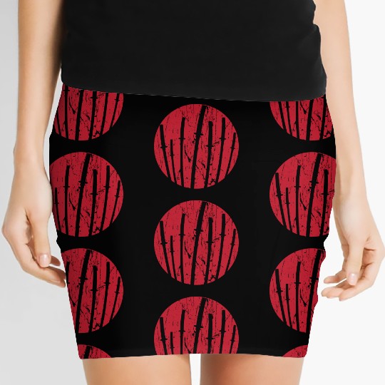 Japan Vintage Samurai Sun Women's Mini Skirts