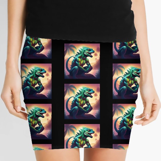 Mutant Lizard Man Women's Mini Skirts